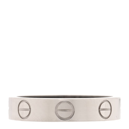 Cartier 18K White Gold LOVE Wedding Band Ring 48 4.5