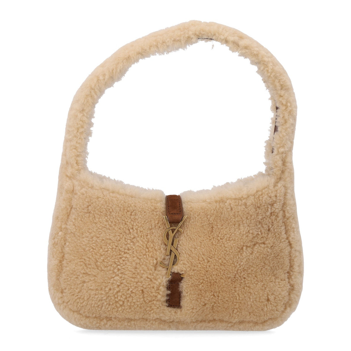 Saint Laurent Shearling Le 5 A 7 Mini Hobo Natural Beige 1988606