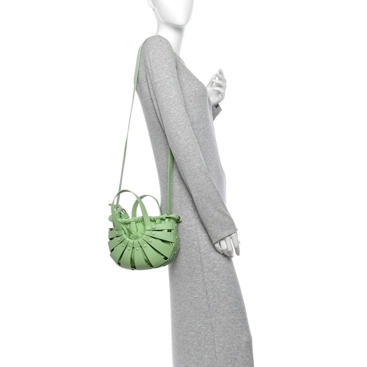 Bottega Veneta French Calfskin Small Shell Pistachio 1983030