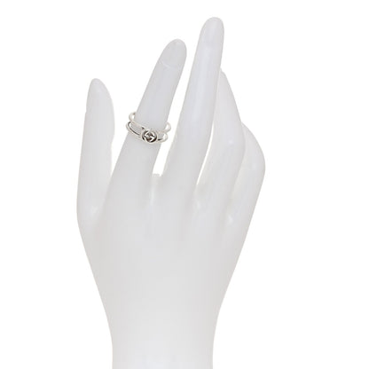Gucci Sterling Silver 6mm Interlocking G Open Band Ring 50 5.25