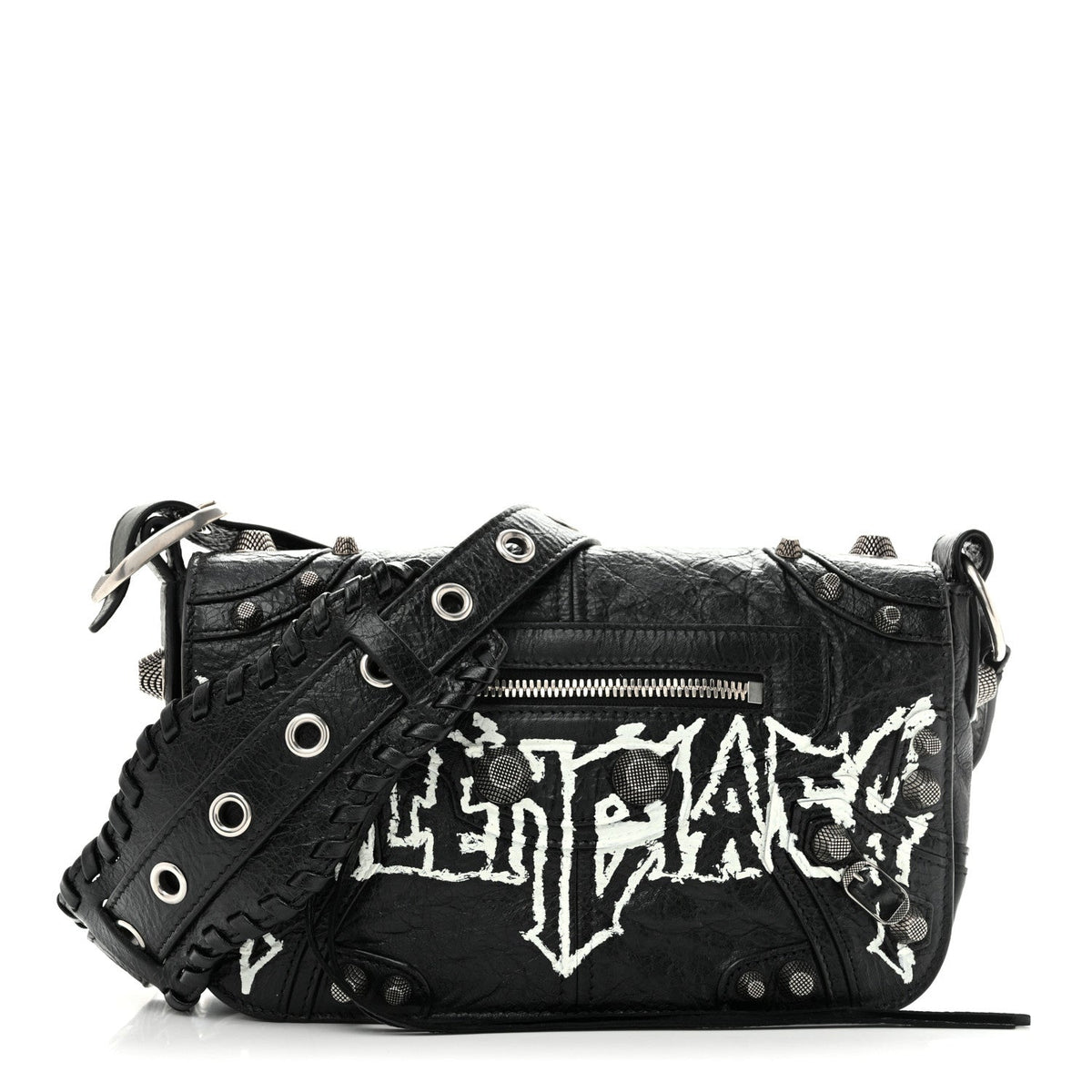 Balenciaga Agneau Arena XS Le Cagole Flap Bag Black 1984028