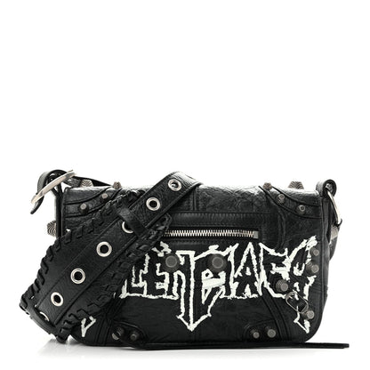Balenciaga Agneau Arena XS Le Cagole Flap Bag Black 1984028