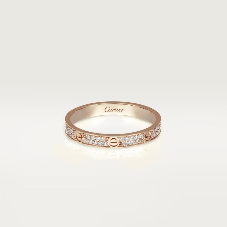 18K Gold Diamond Cartier Love Small Ring
