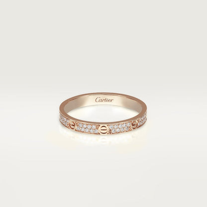 18K Gold Diamond Cartier Love Small Ring