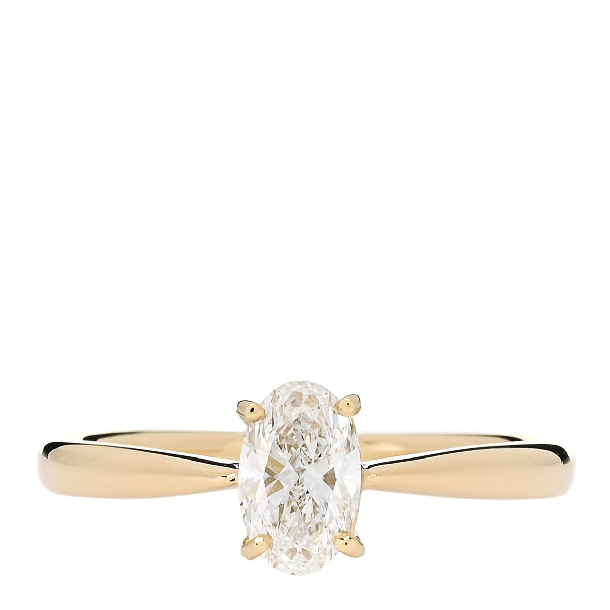 Parker & West 18K Yellow Gold Diamond .51ct Oval Cut Solitaire Ring 52 6