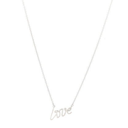 Tiffany Sterling Silver Paloma Picasso Graffiti Love Pendant Necklace