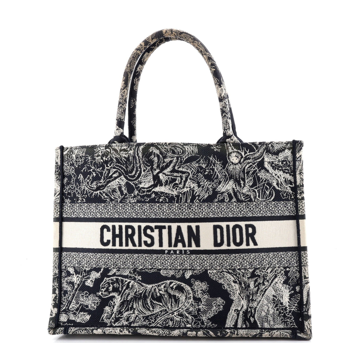 Book Tote Embroidered Canvas Medium