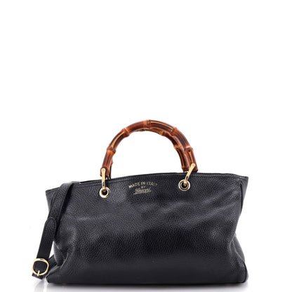 Bamboo Shopper Tote Leather Medium