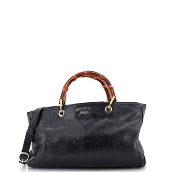 Bamboo Shopper Tote Leather Medium