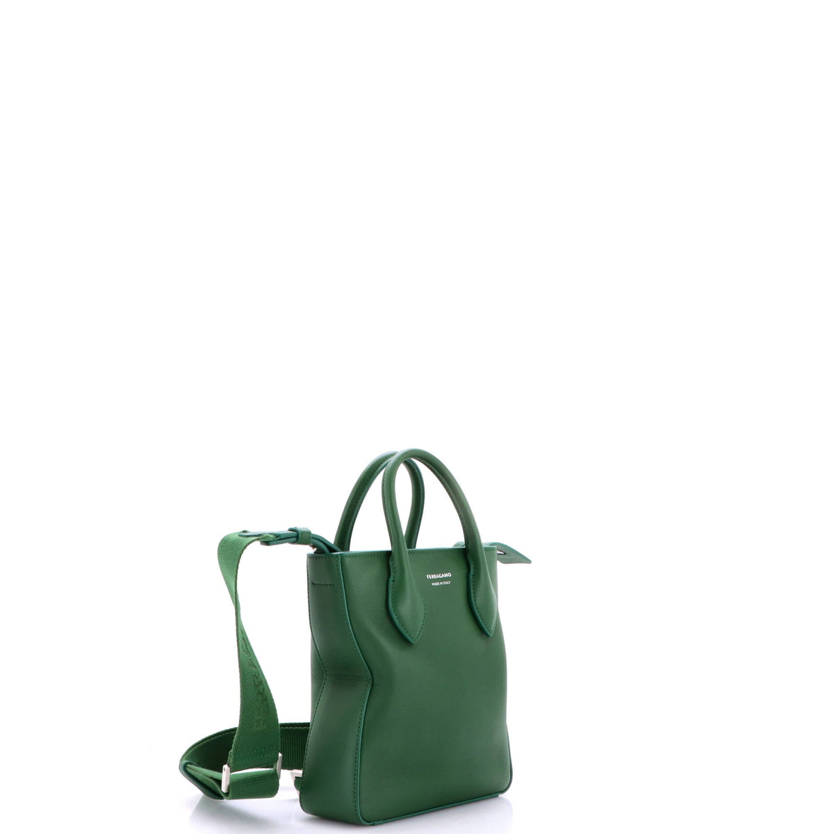Vertical Fold Side Star Tote Leather Mini