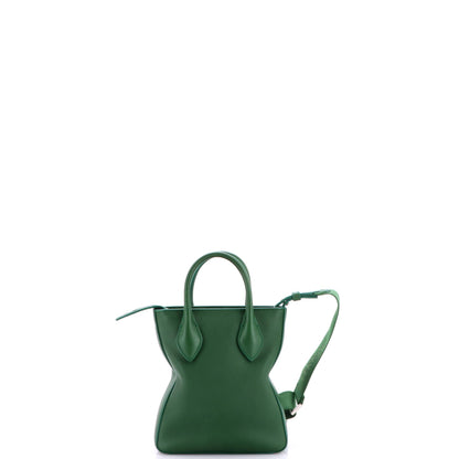 Vertical Fold Side Star Tote Leather Mini