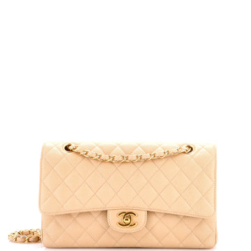 Classic Double Flap Bag Quilted Caviar Medium