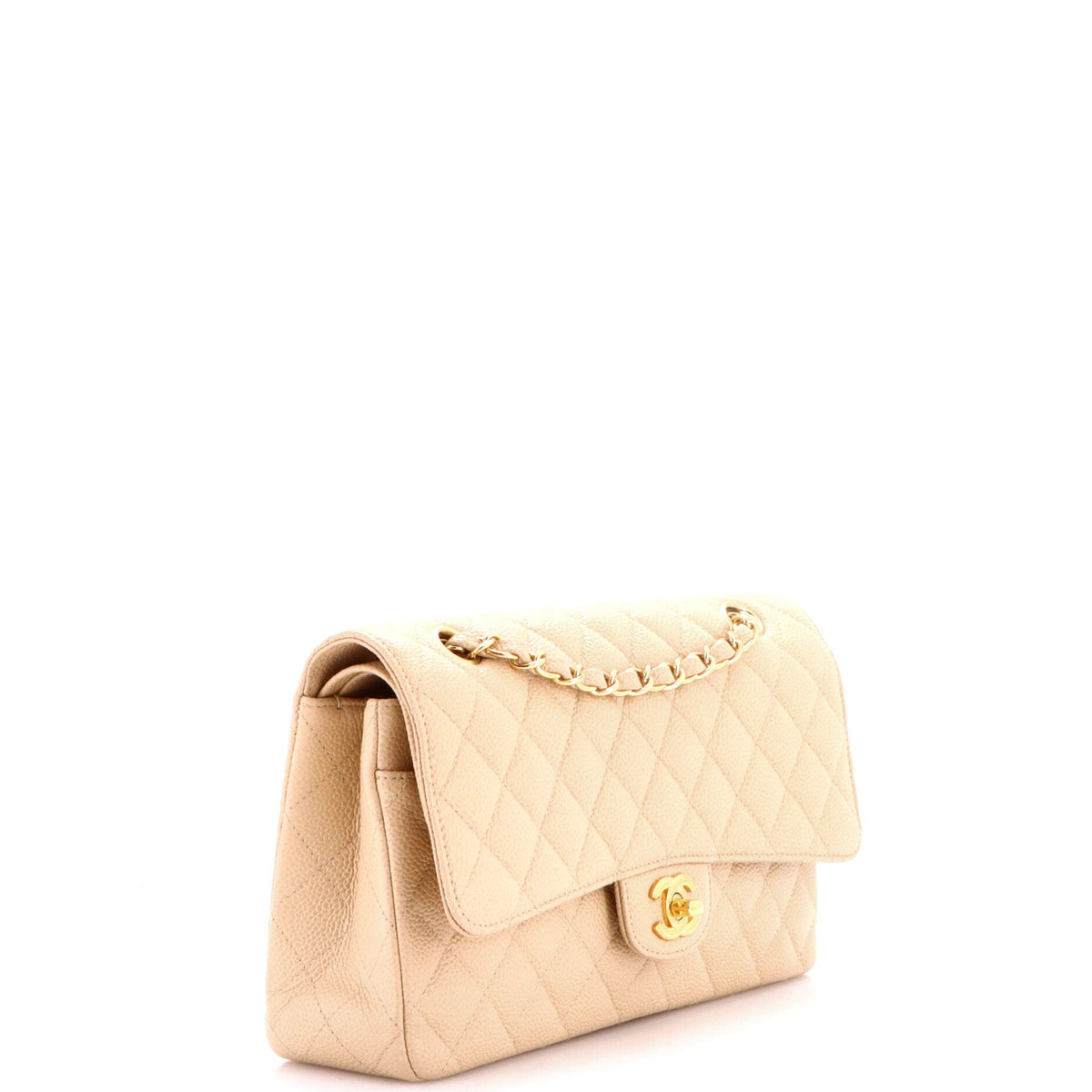 Classic Double Flap Bag Quilted Caviar Medium
