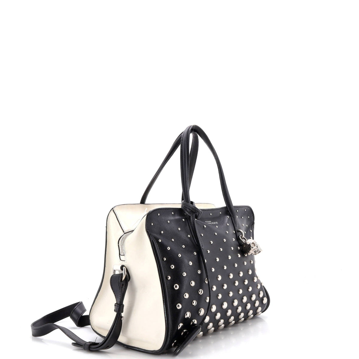 Padlock Zip Around Tote Studded Leather Small