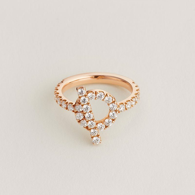 18K Gold Diamond Hermes Finesse Ring