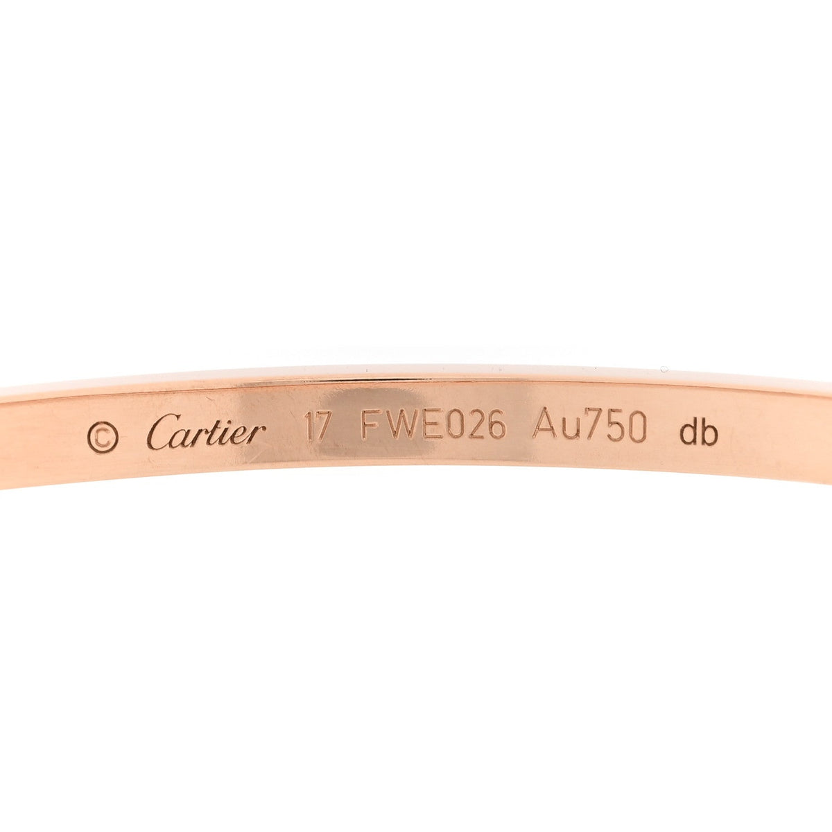 Cartier 18K Pink Gold Small LOVE Bracelet 17