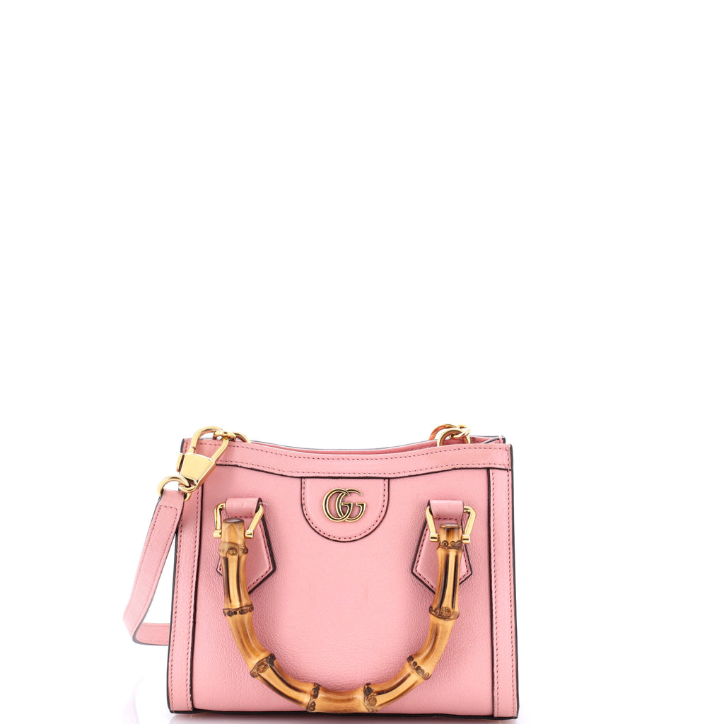 Diana NM Bamboo Handle Tote Leather Mini