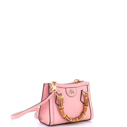 Diana NM Bamboo Handle Tote Leather Mini
