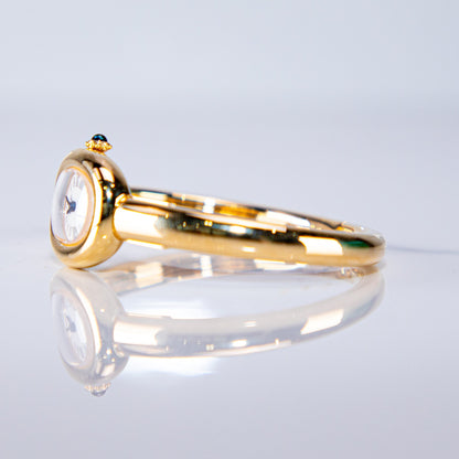 Cartier Baignoire Mini Yellow Gold Silver Dial Bracelet WGBA0044