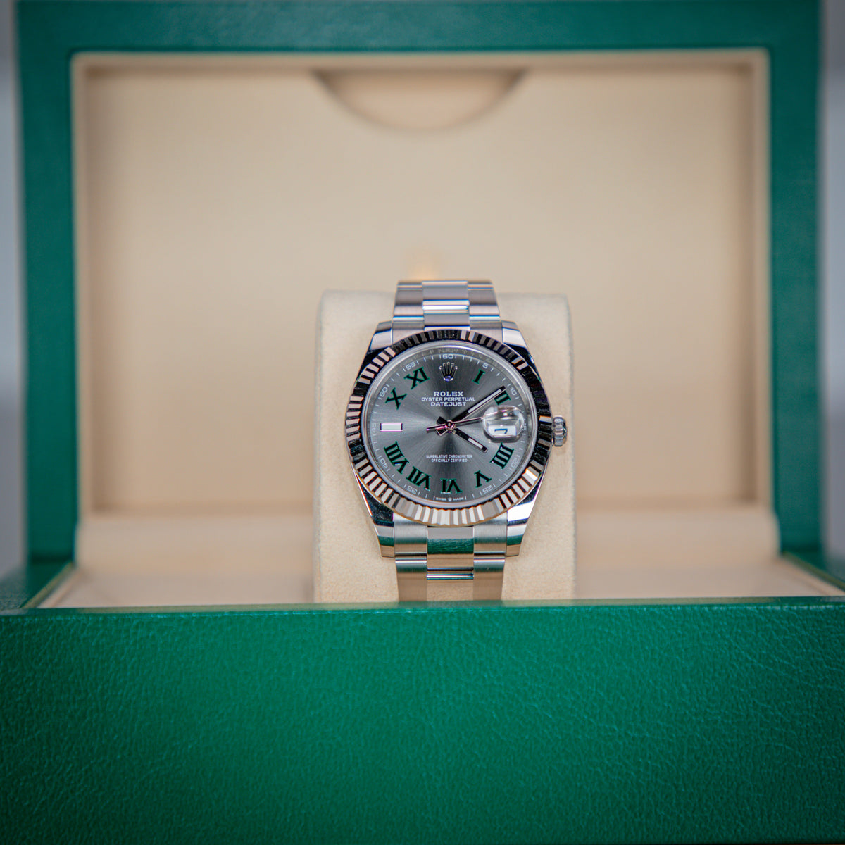 Rolex Datejust 41 mm Slate Oystersteel White Gold Oyster 126334-0021