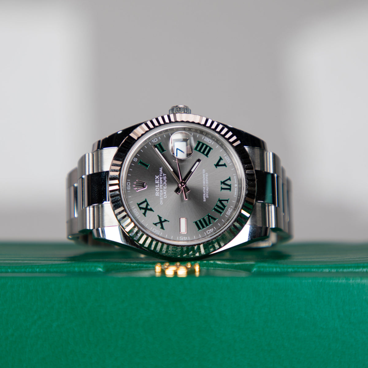 Rolex Datejust 41 mm Slate Oystersteel White Gold Oyster 126334-0021