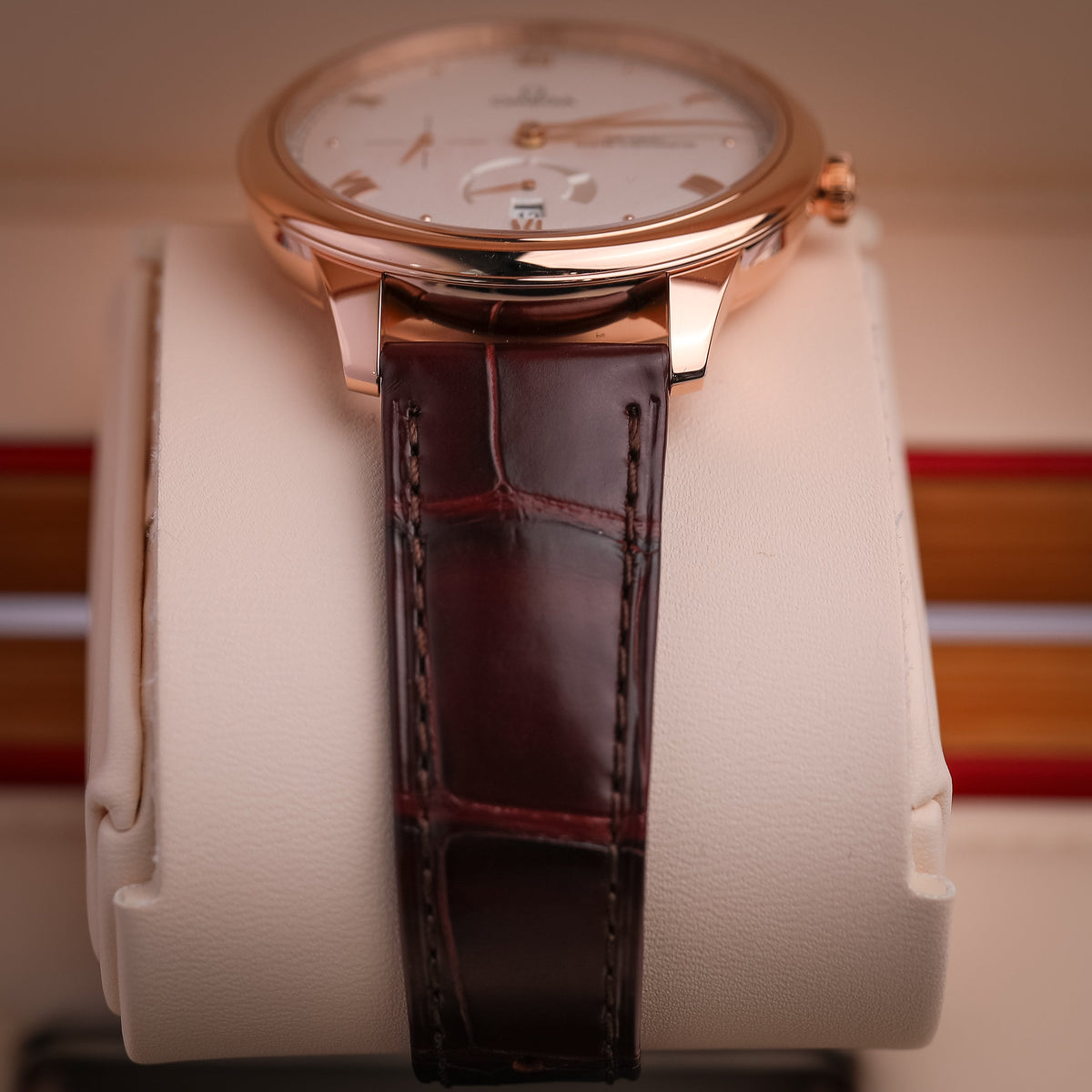 Omega De Ville Prestige 41 mm Rose Gold Silver Dial Strap 434.53.41.21.02.001