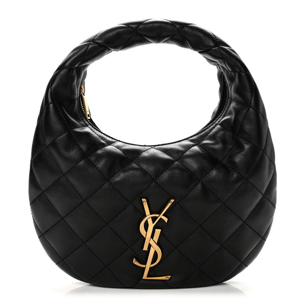 Saint Laurent Lambskin Quilted Icarino Bag Black