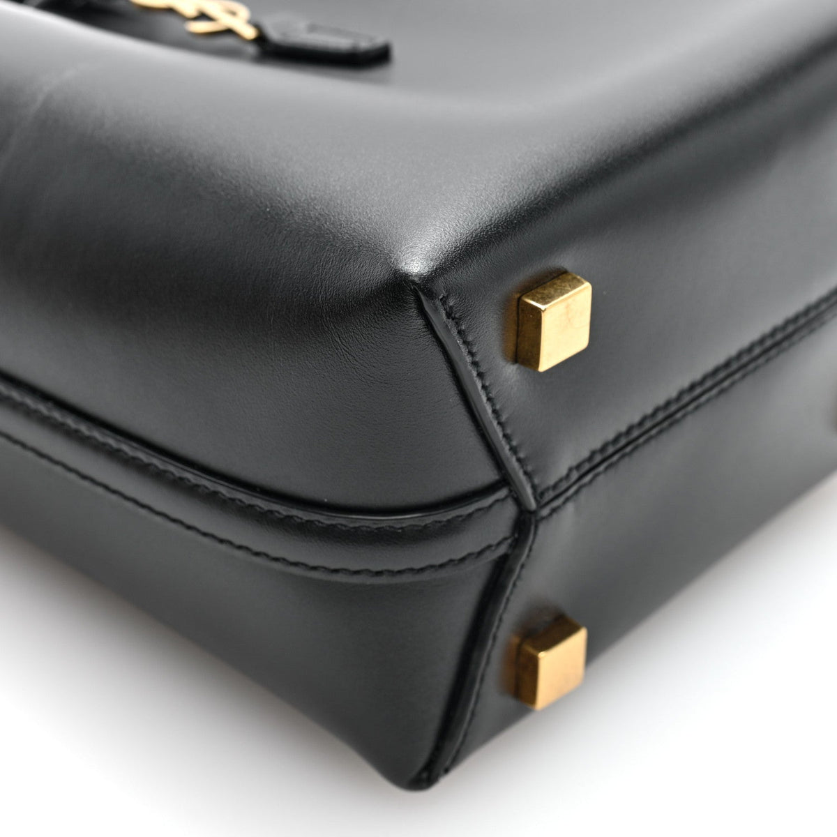 Saint Laurent Shiny Calfskin Le 37 Mini Bucket Bag Black