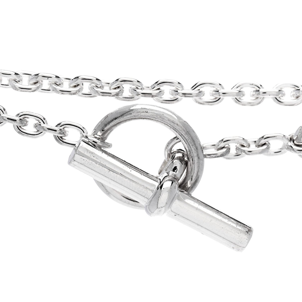 Hermes Sterling Silver Farandole 160 Necklace 157.5cm