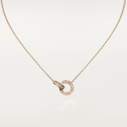 18K Gold Diamond Love Necklace