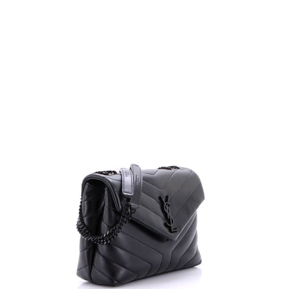 Loulou Shoulder Bag Matelasse Chevron Leather Small