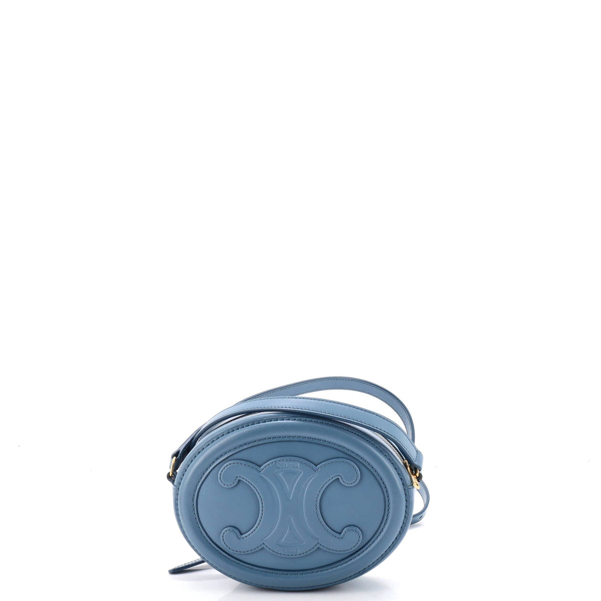 Triomphe Oval Crossbody Bag Leather Mini