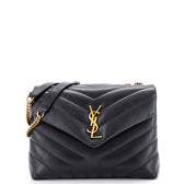Loulou Shoulder Bag Matelasse Chevron Leather Small