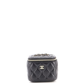 Classic Vanity Case with Chain Quilted Lambskin Mini