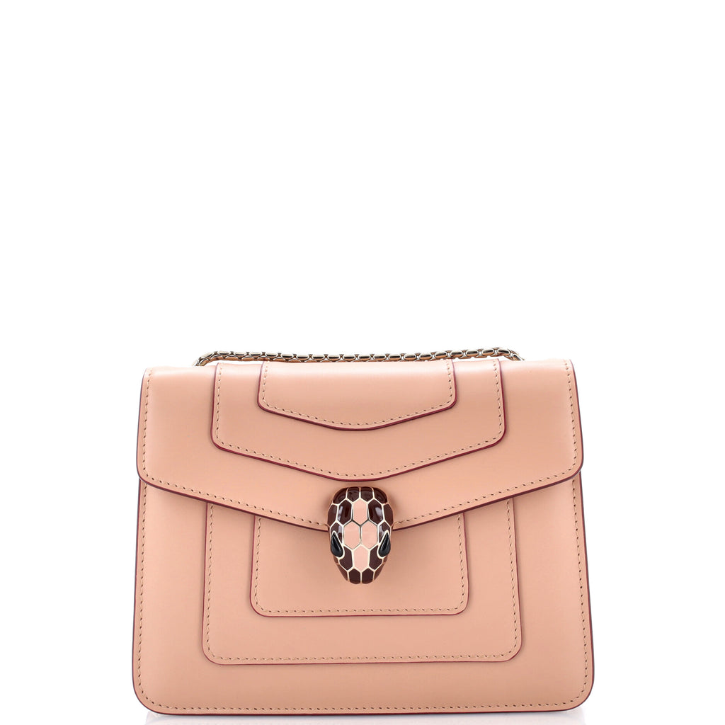 Serpenti Forever Square Shoulder Bag Leather Small