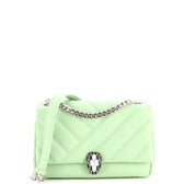 Serpenti Cabochon Shoulder Bag Diagonal Quilted Leather Small