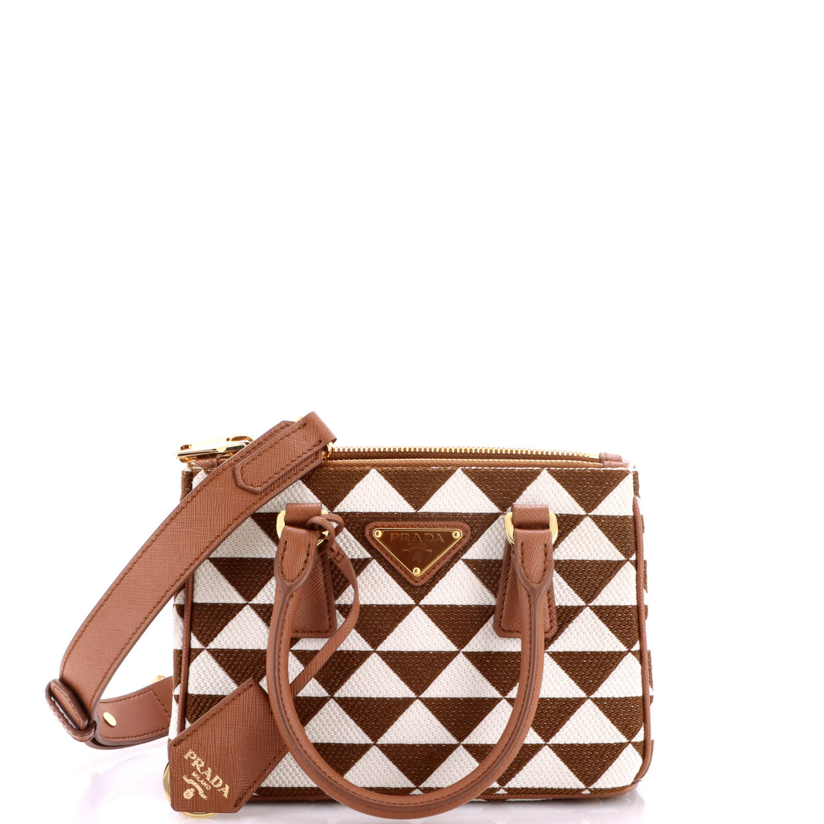 Galleria Double Zip Tote Printed Fabric Mini