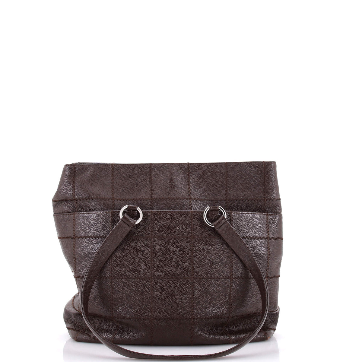 Square Stitch Tote Caviar Medium