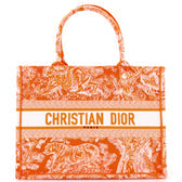 Book Tote Embroidered Canvas Medium