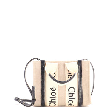 Woody Tote Canvas with Leather Small
