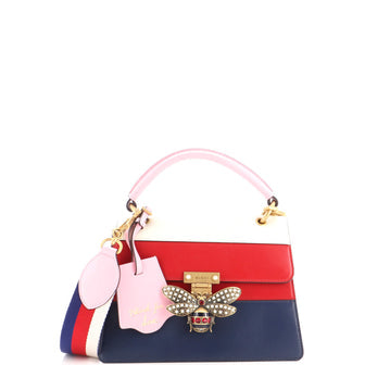 Queen Margaret Top Handle Bag Colorblock Leather Small