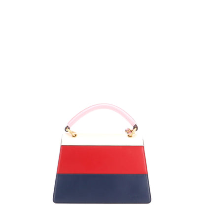 Queen Margaret Top Handle Bag Colorblock Leather Small
