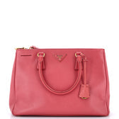 Double Zip Lux Tote Saffiano Leather Medium