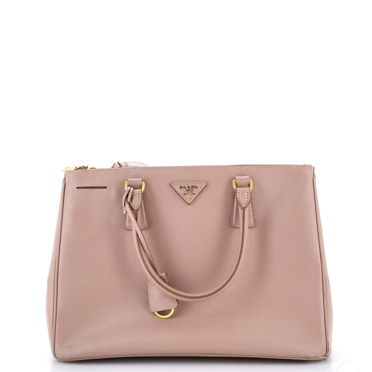 Double Zip Lux Tote Saffiano Leather Medium