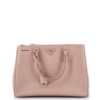 Double Zip Lux Tote Saffiano Leather Medium