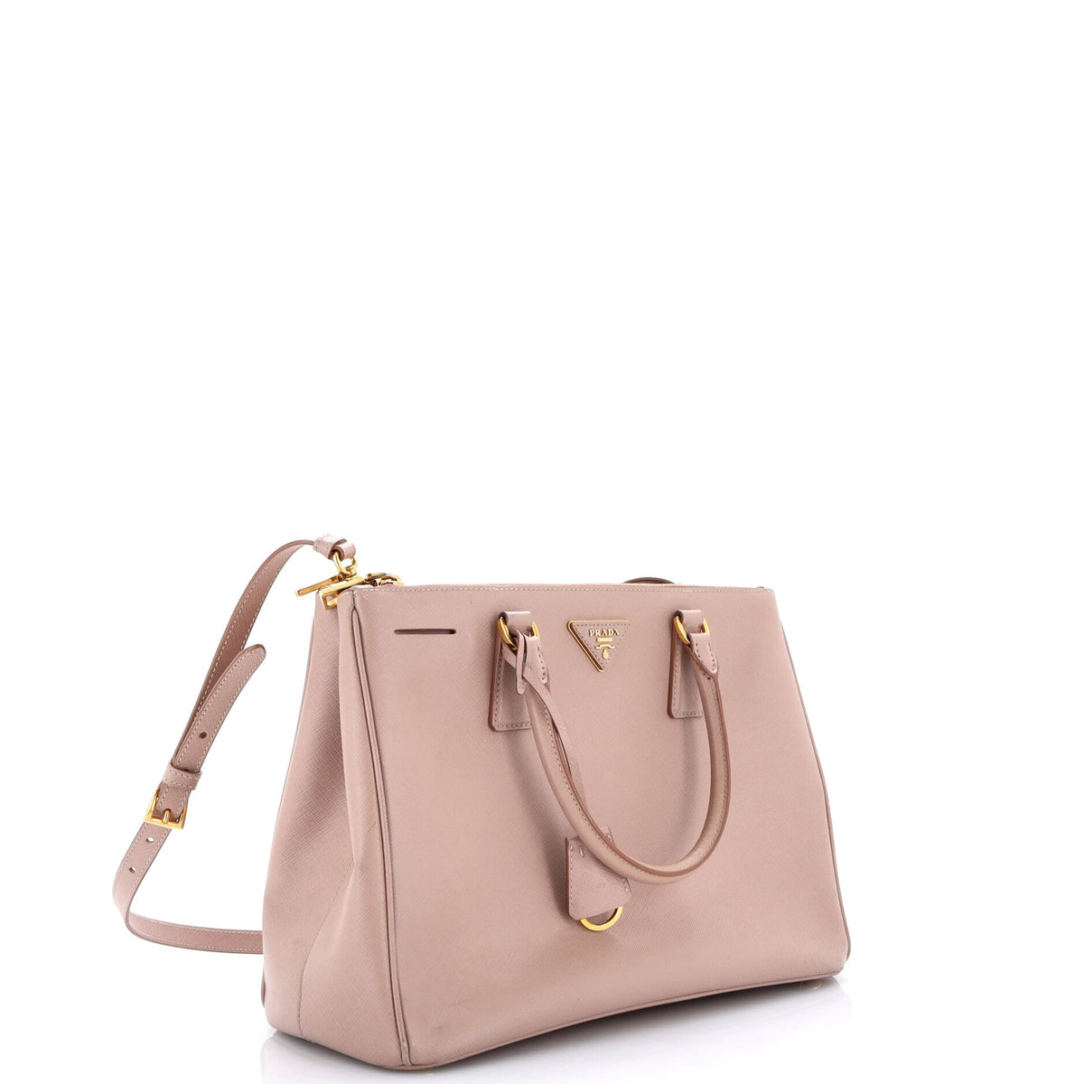 Double Zip Lux Tote Saffiano Leather Medium