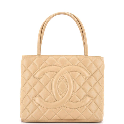 Medallion Tote Quilted Caviar
