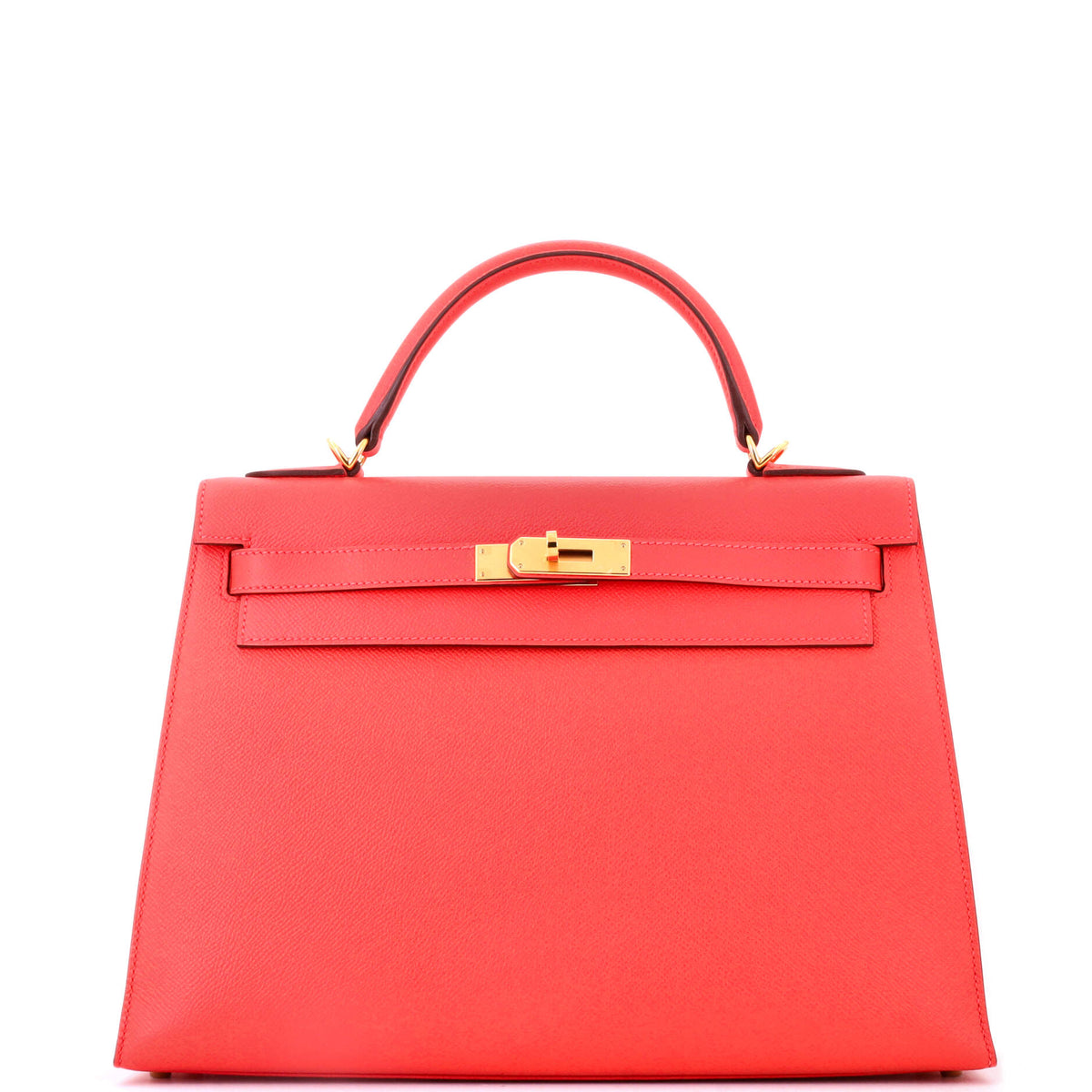 Kelly Handbag Rose Jaipur Epsom with Gold Hardware 32