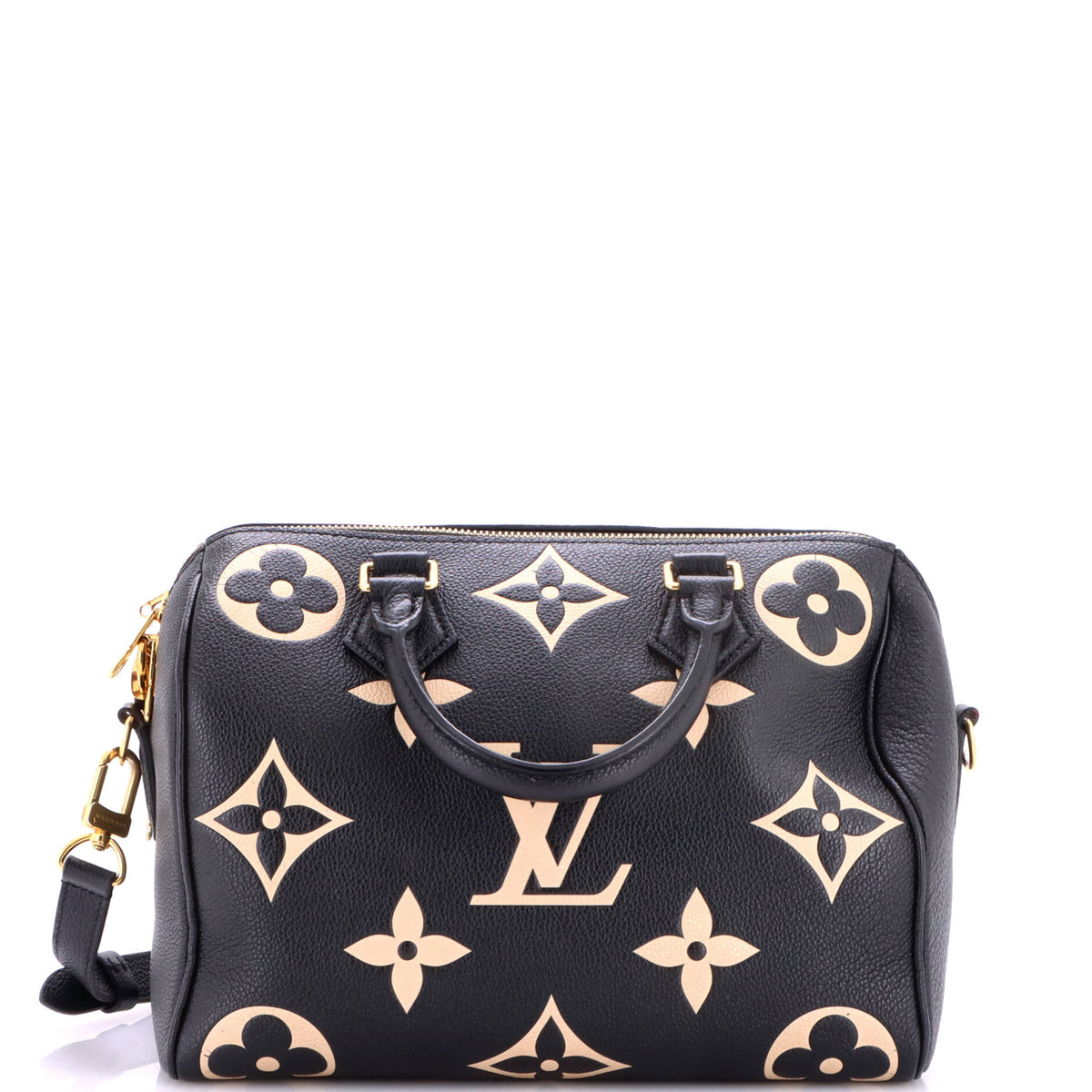 Speedy Bandouliere Bag Bicolor Monogram Empreinte Giant 25