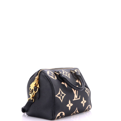 Speedy Bandouliere Bag Bicolor Monogram Empreinte Giant 25